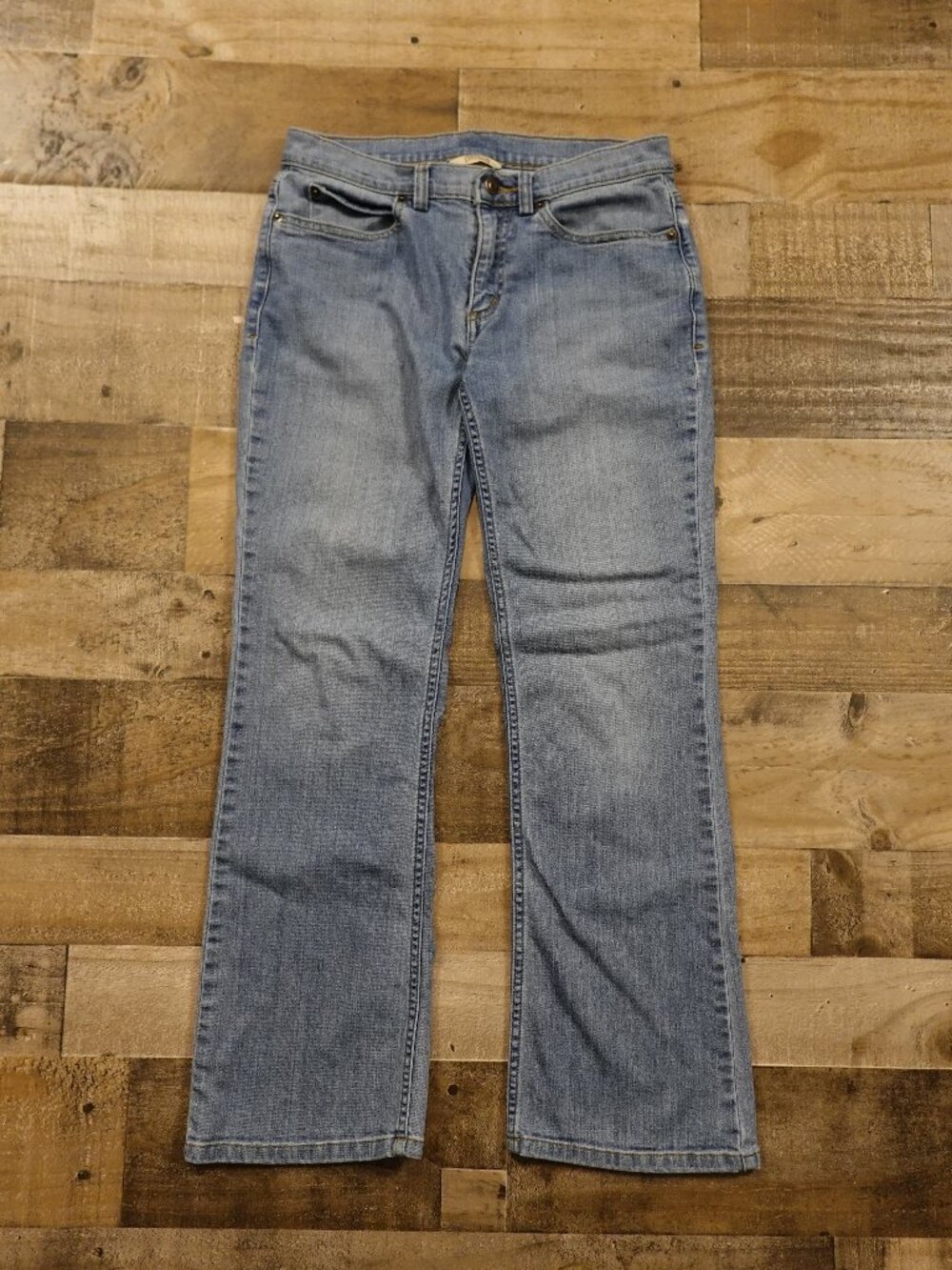 Duluth Trading Daily Denim Bootcut‎ Jeans Women’s 4x29 Light Wash Stretch